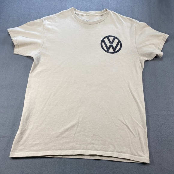 Vintage Style Volkswagen Mens VW Bus Take the Bus Graphic T-Shirt Tan Medium